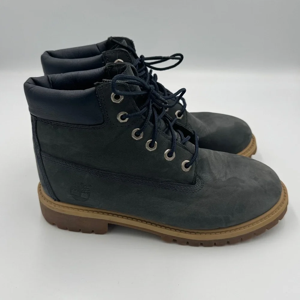 Timberland Navy Blue 6-Inch Premium Waterproof Boots Size 3W NO BOX